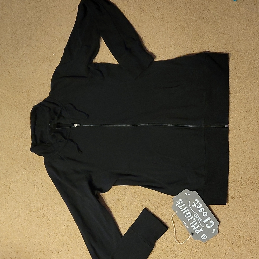 RBX Black Large Zip Up Jacket Long Sleeve